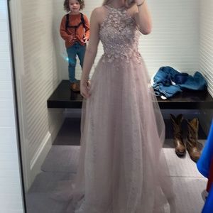 Light pink prom dress